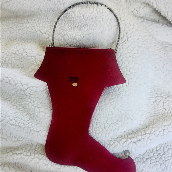 SLAH Holiday Door Bucket Tin Santa Stocking EUC - Picture 2 of 7